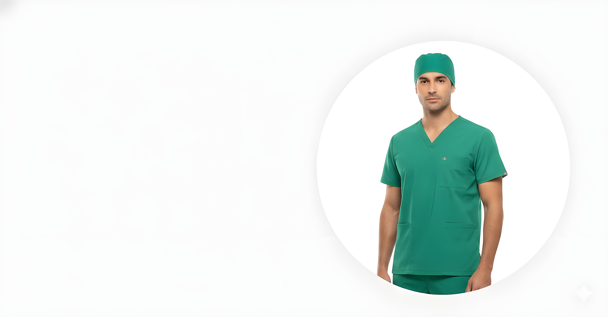 Professionnel de santé homme en tunique médicale ProMedWear dans un environnement hospitalier moderne
